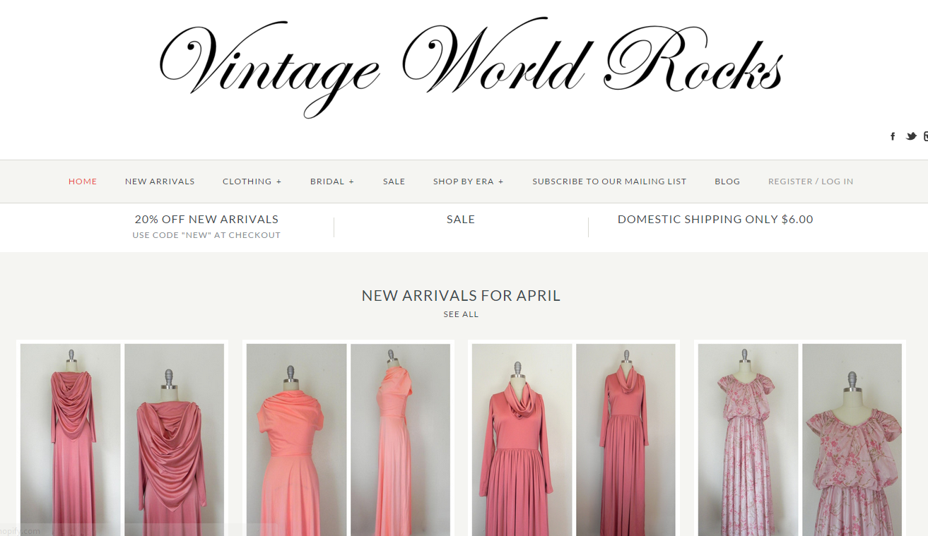 Vintage Clothing Shops Online